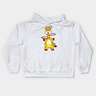 Giraffe Fitness tires Kids Hoodie